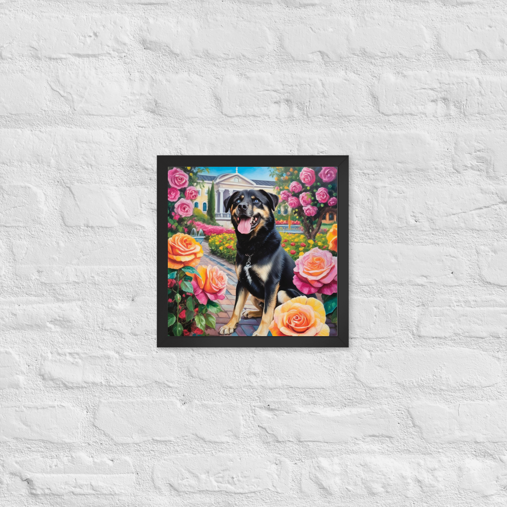 PugMug Custom Blue Framed Print