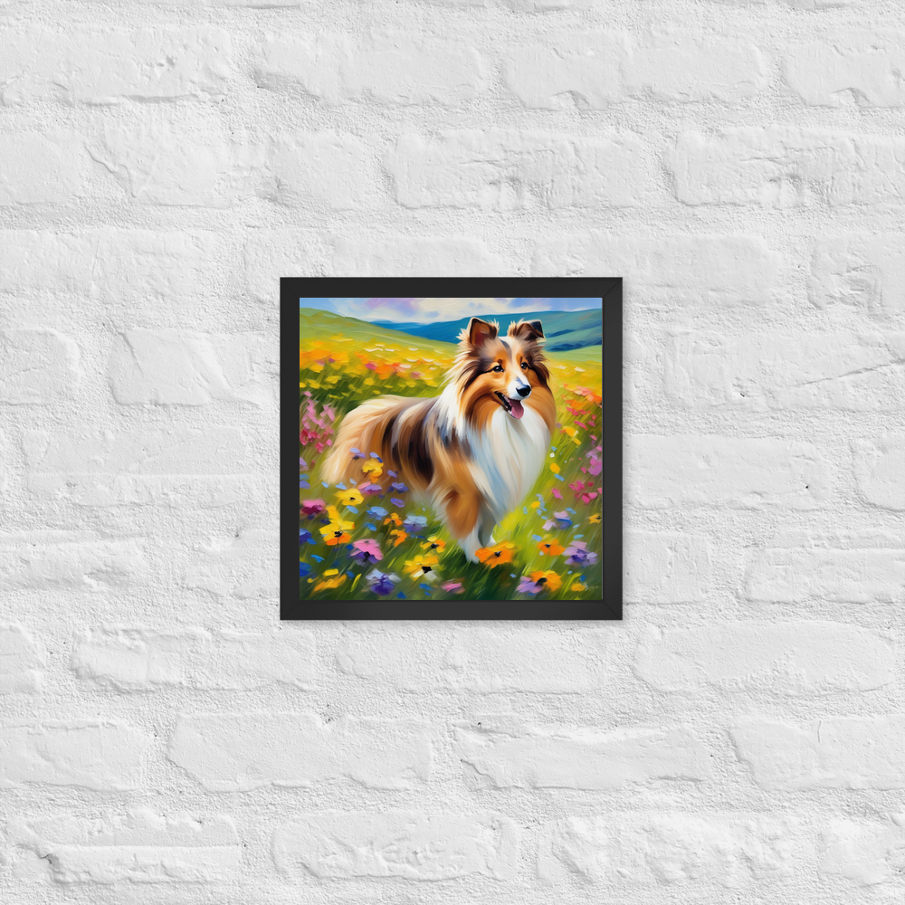 PugMug Custom Shetland Sheepdog Framed Print