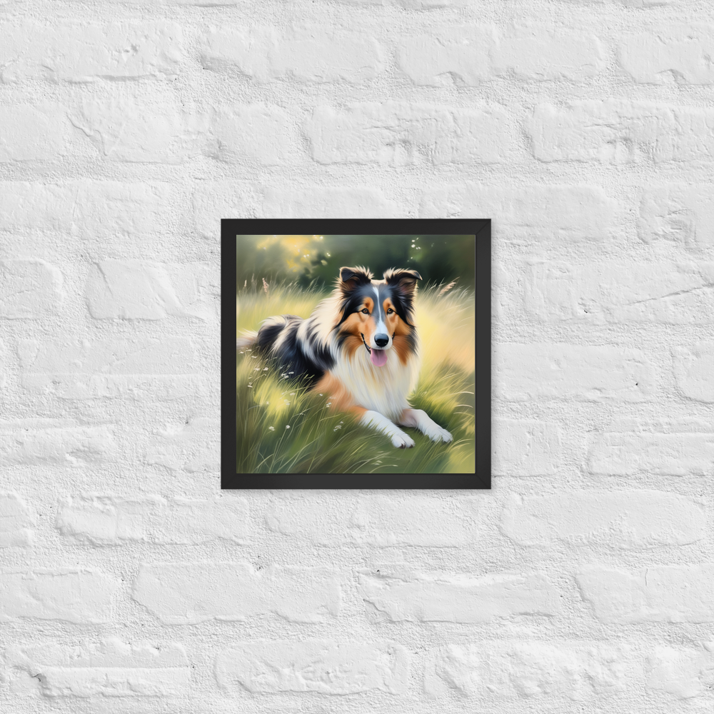 PugMug Custom Collie Framed Print