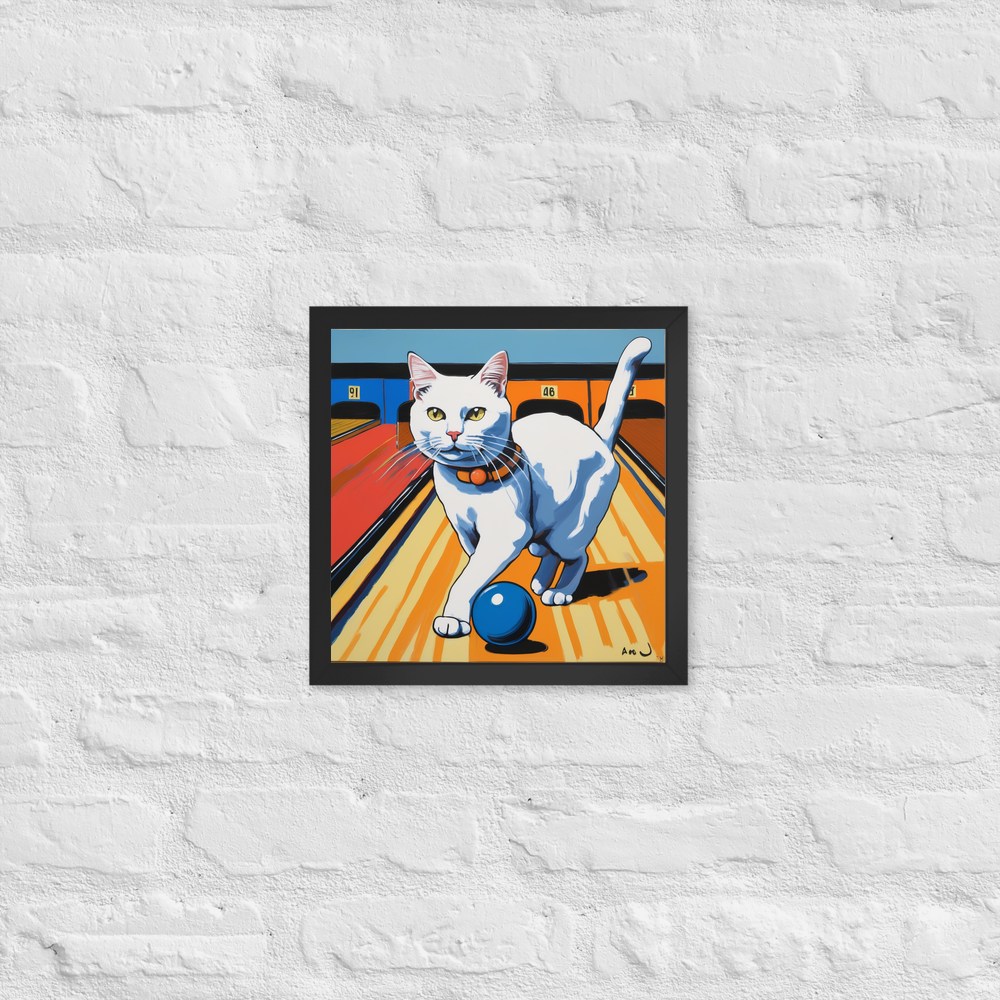 PugMug Custom White Companion Cat Framed Print
