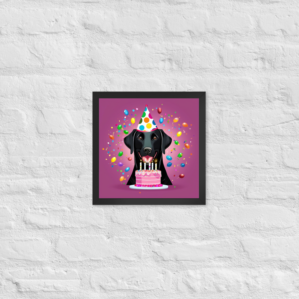 PugMug Custom Black Labrador Retriever Framed Print