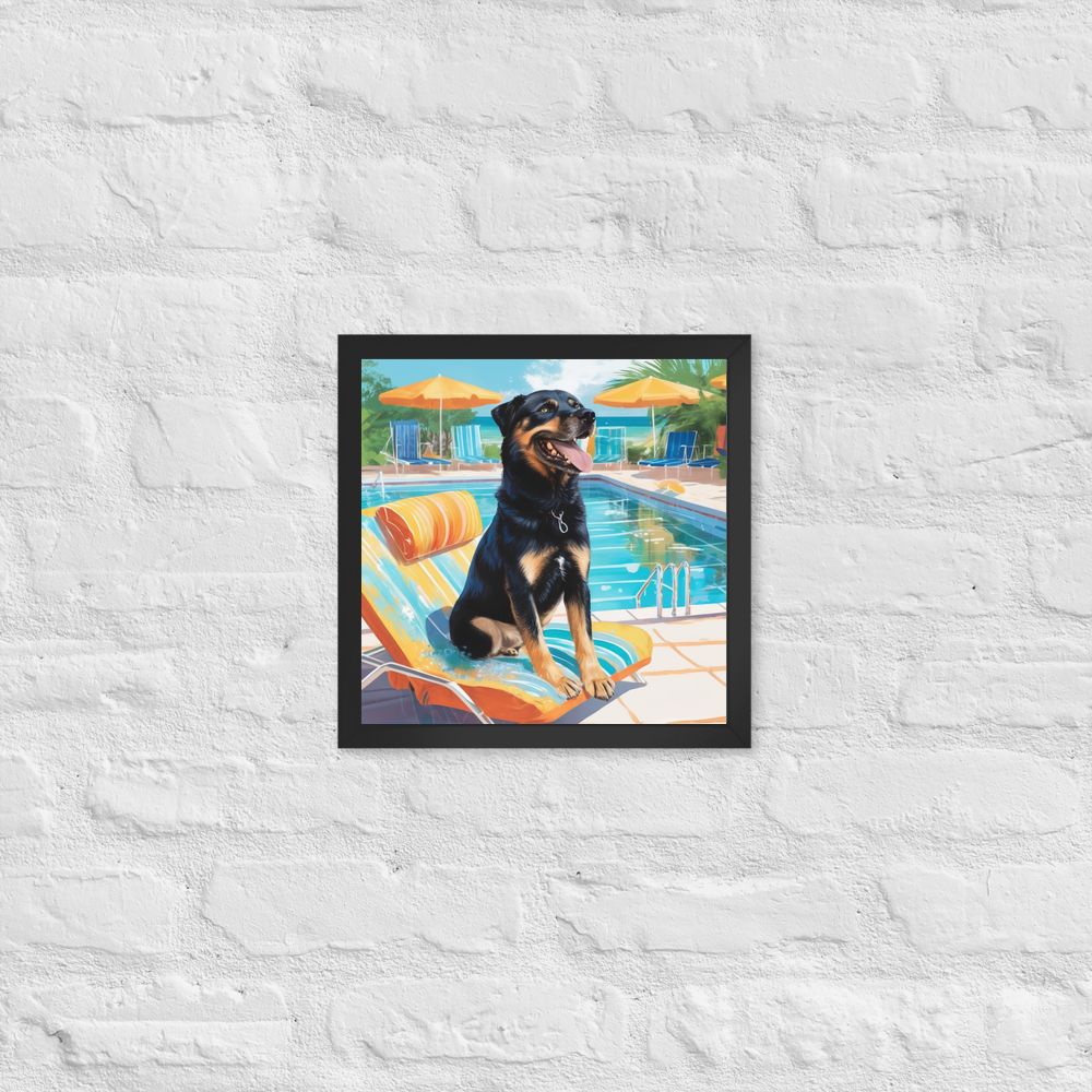 PugMug Custom Blue Framed Print