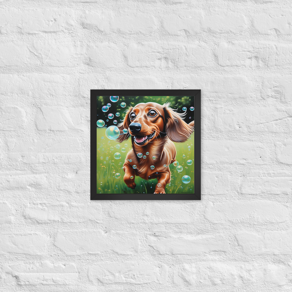 PugMug Custom Tan Dachshund Framed Print
