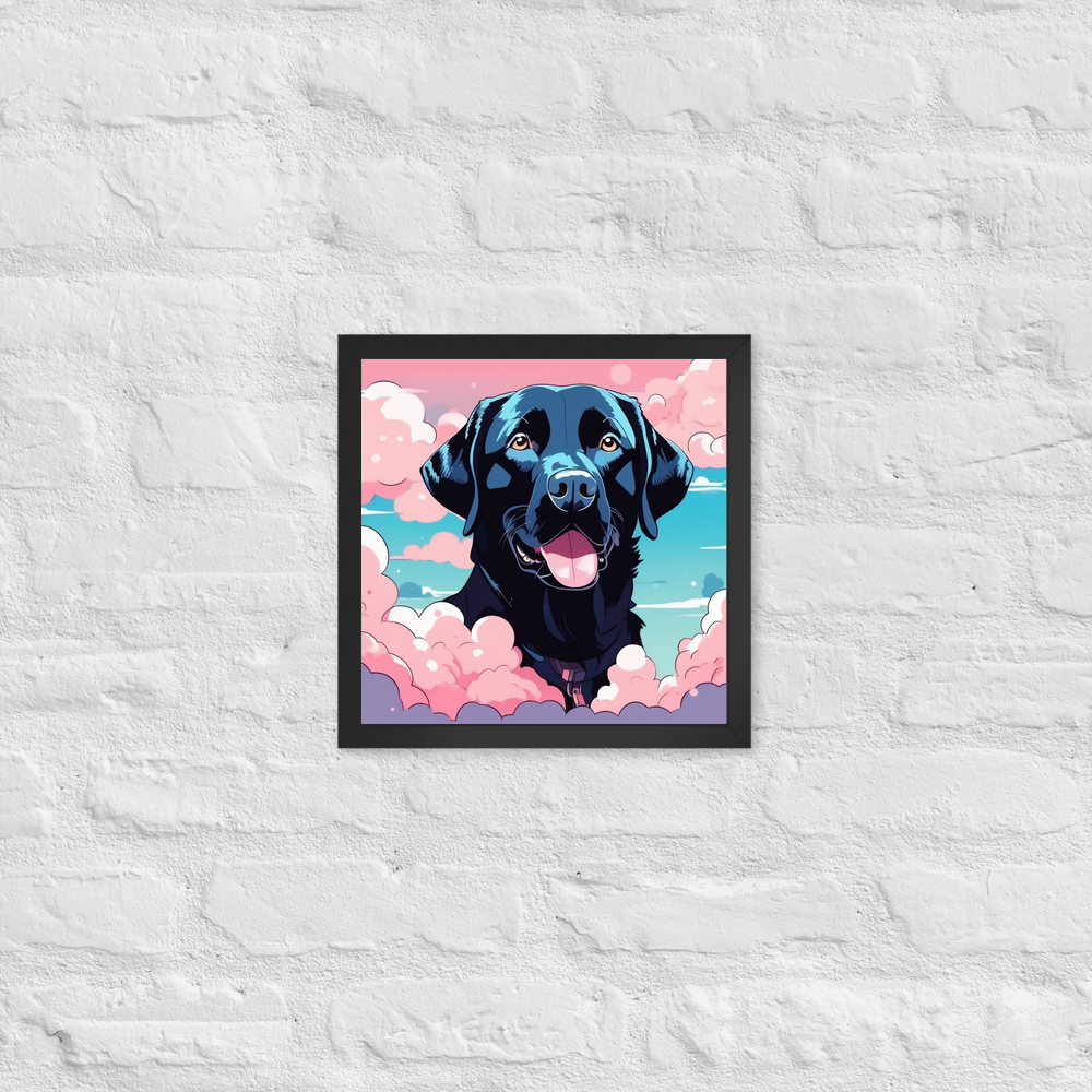 PugMug Custom Black Labrador Retriever Framed Print