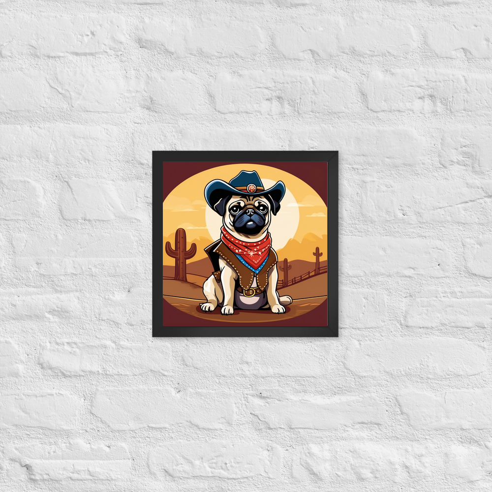 PugMug Custom Pug Framed Print