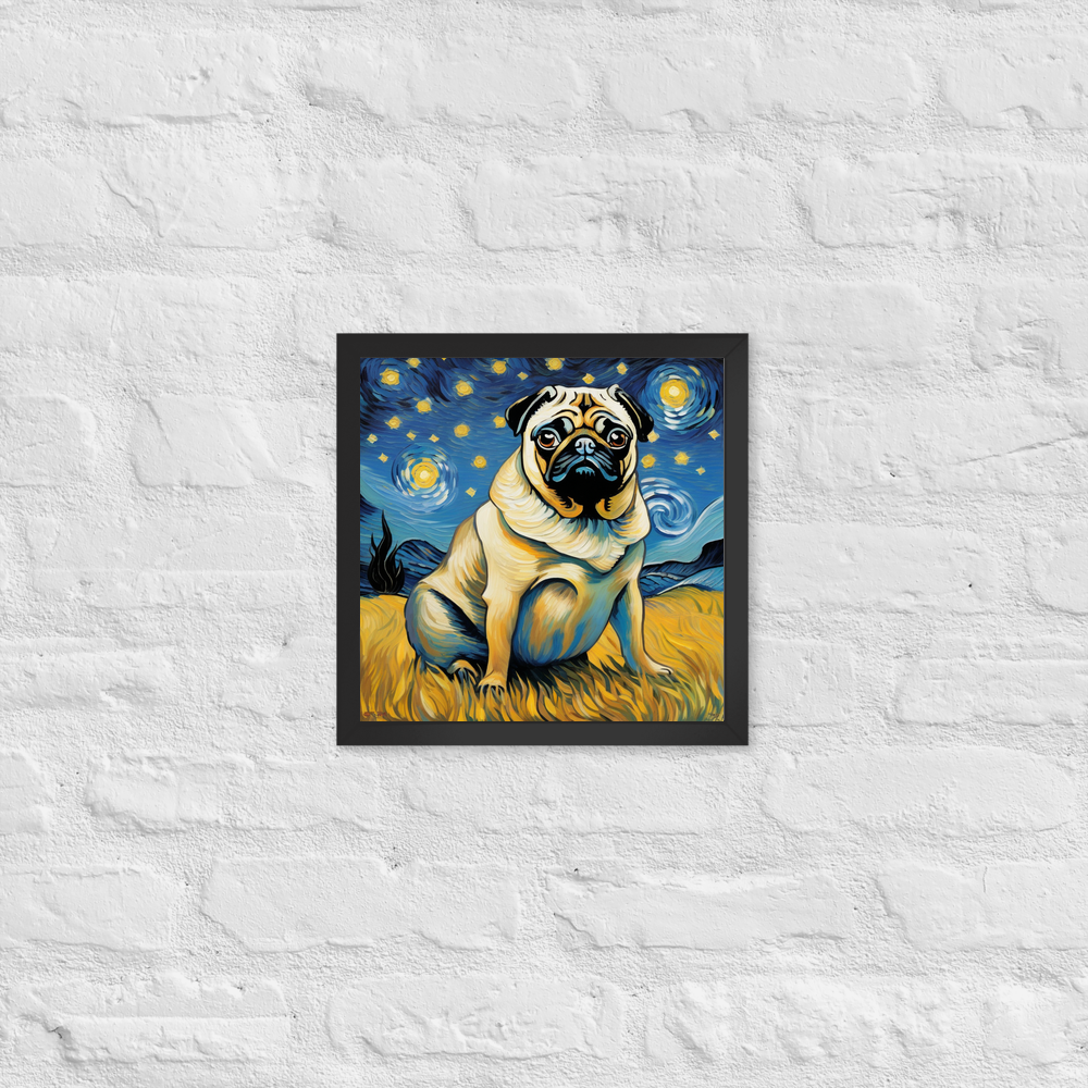 PugMug Custom Pug Framed Print