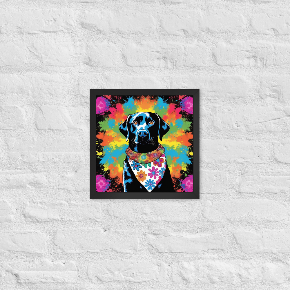 PugMug Custom Black Labrador Retriever Framed Print