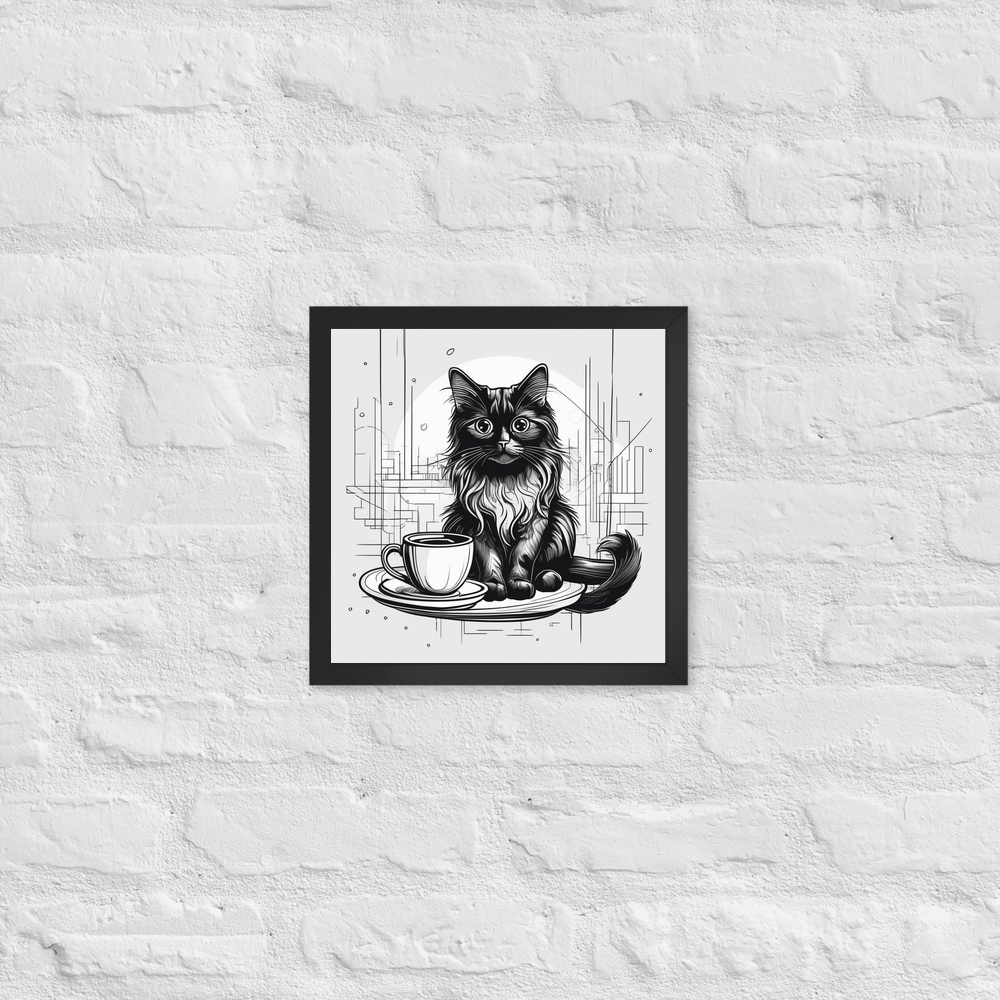 PugMug Custom Black Ragdoll Cat Framed Print