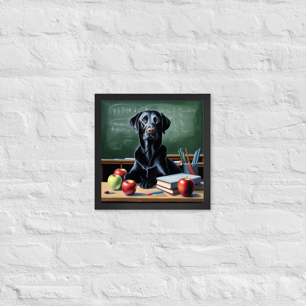 PugMug Custom Black Labrador Retriever Framed Print