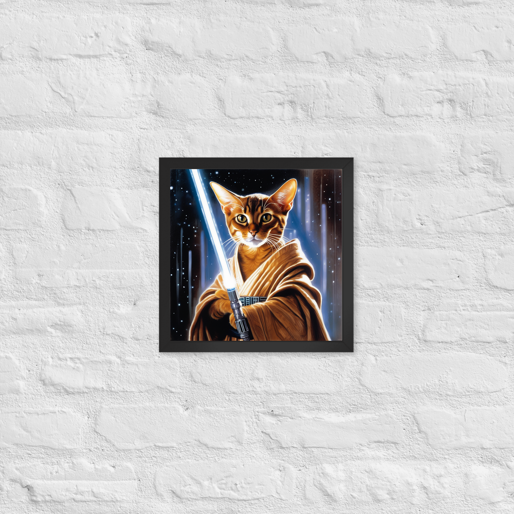 PugMug Custom Tabby Abyssinian Cat Framed Print