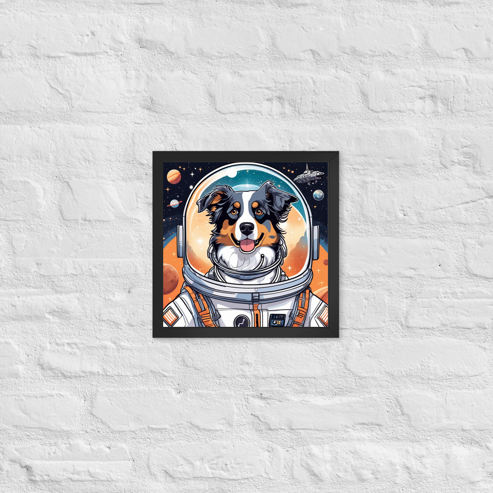 PugMug Custom Australian Shepherd Dog Framed Print