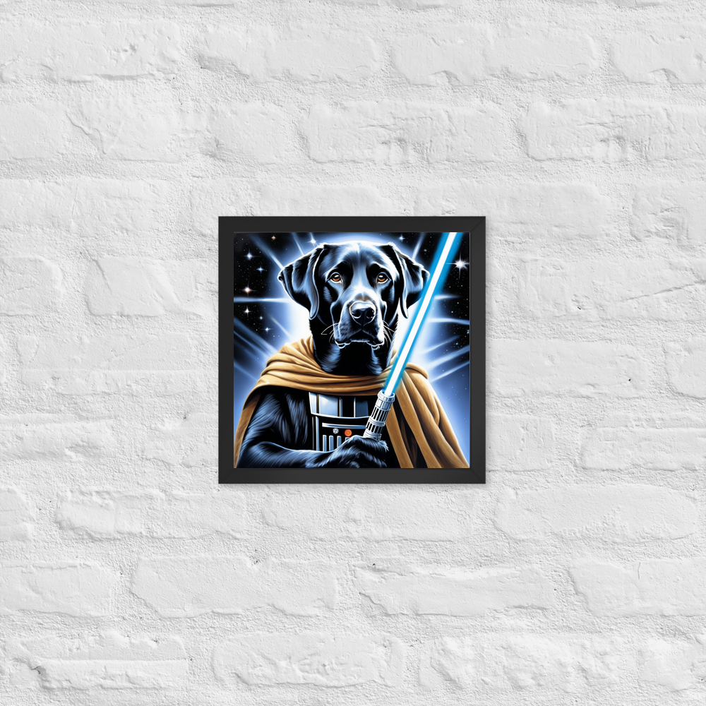 PugMug Custom Black Labrador Retriever Framed Print