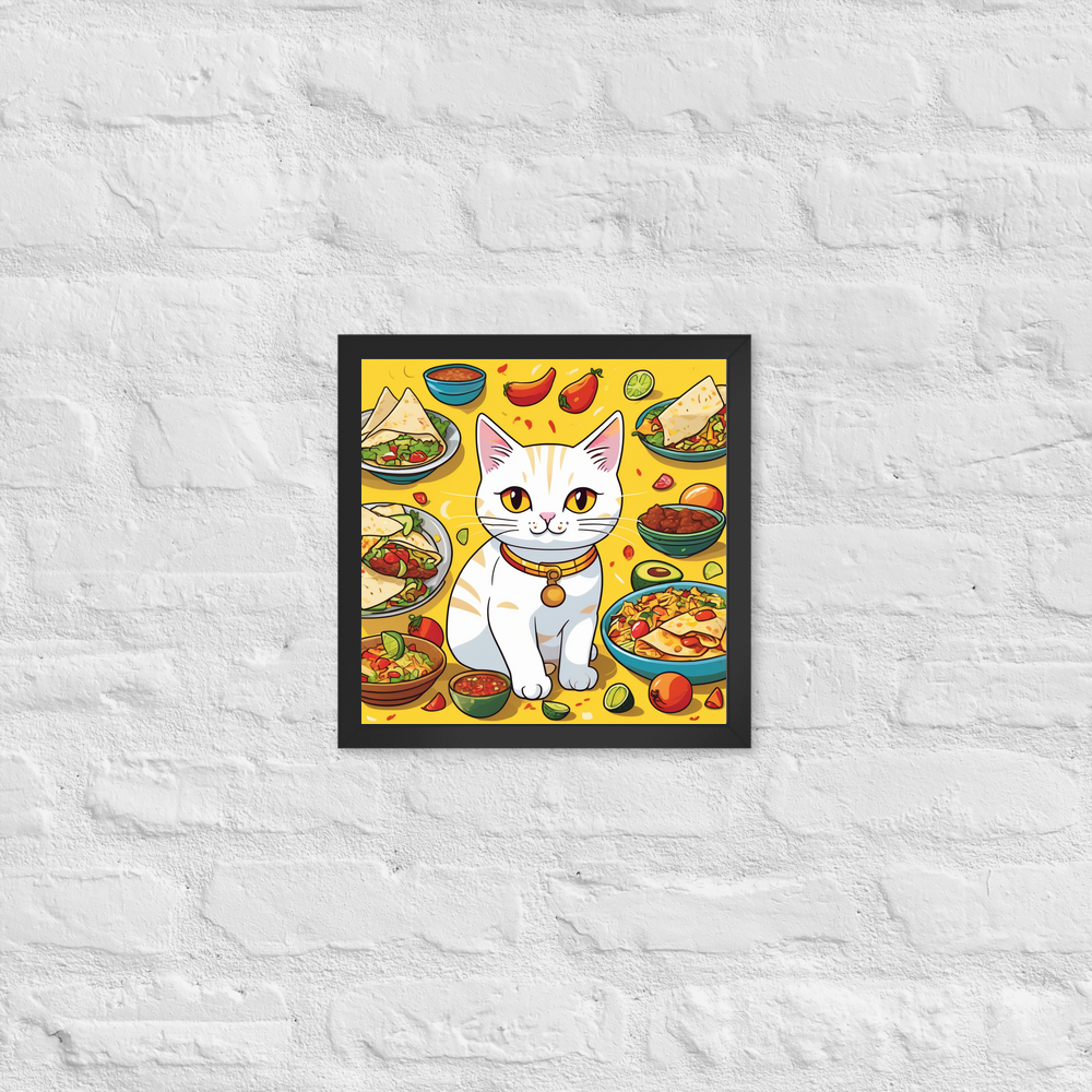 PugMug Custom White Exotic Cat Framed Print