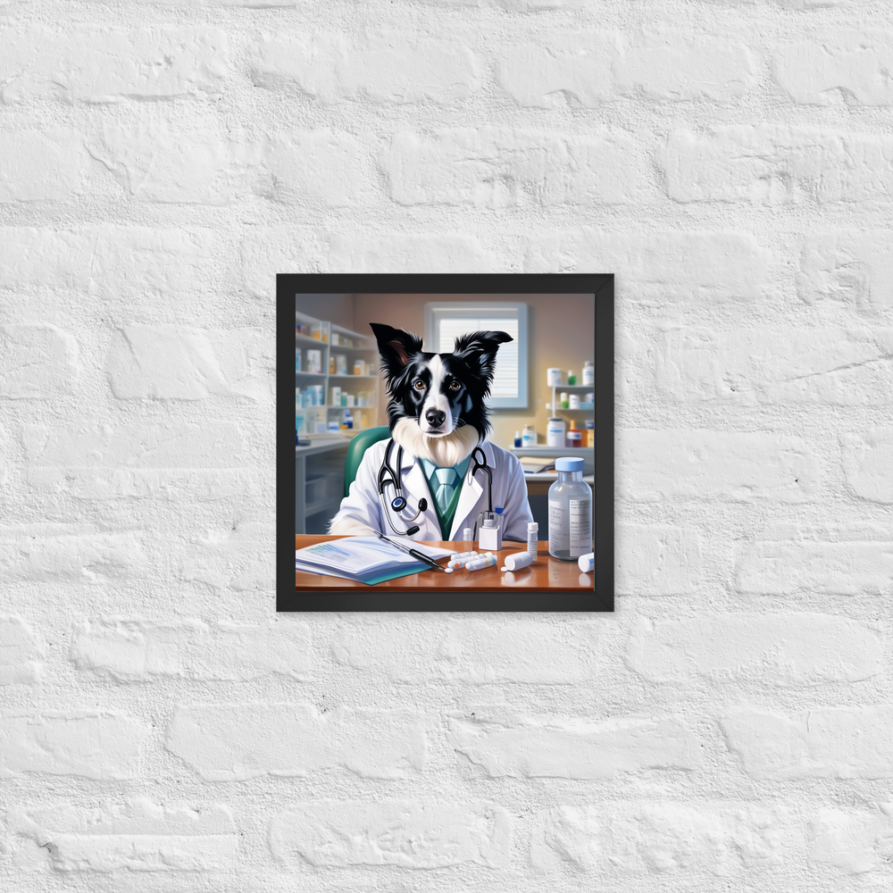 PugMug Custom Border Collie Framed Print