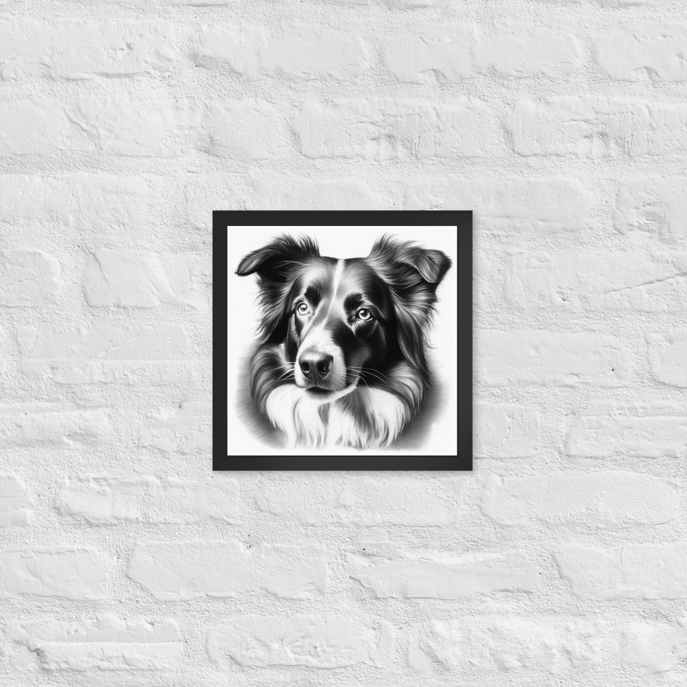 PugMug Custom Border Collie Framed Print