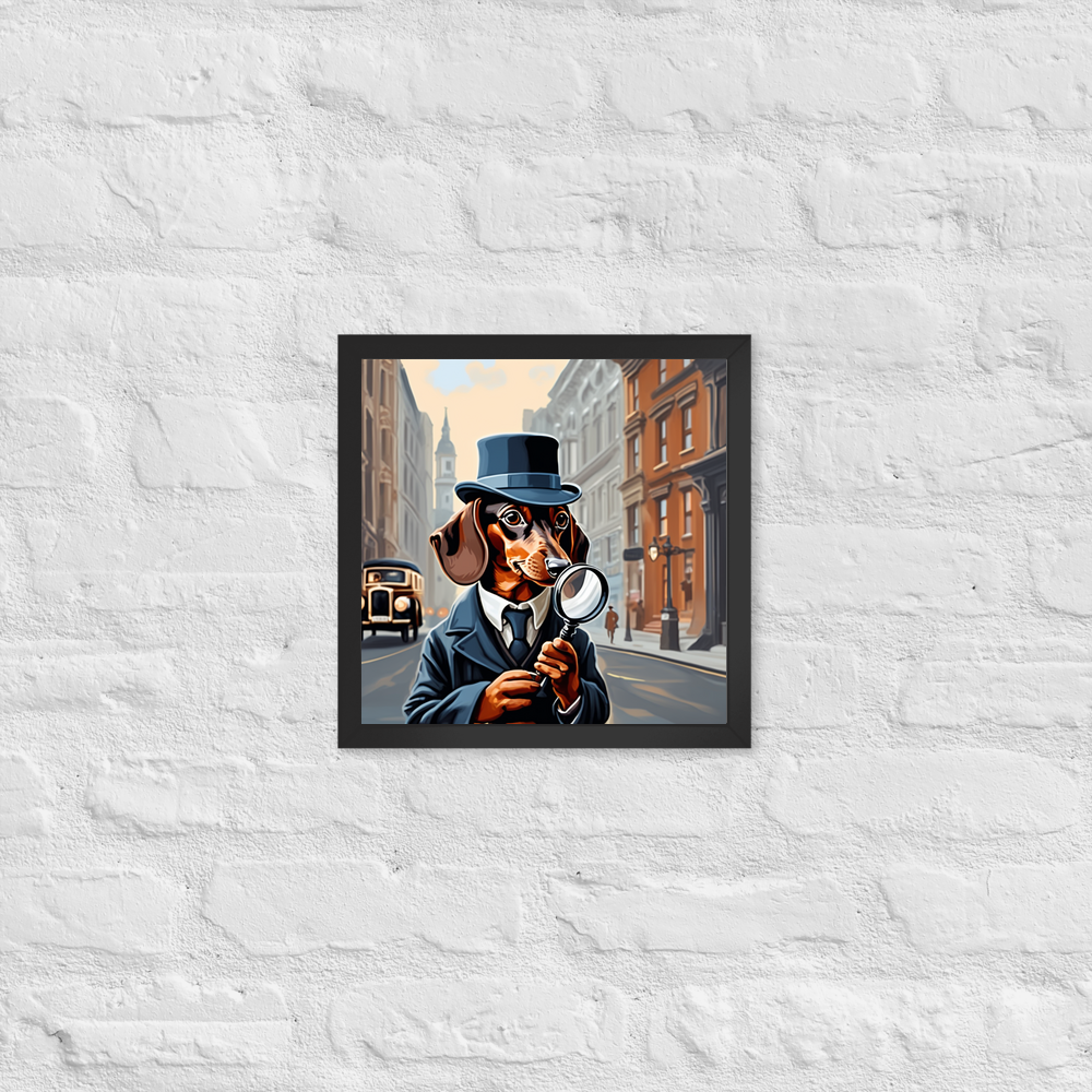 PugMug Custom Tan Dachshund Framed Print