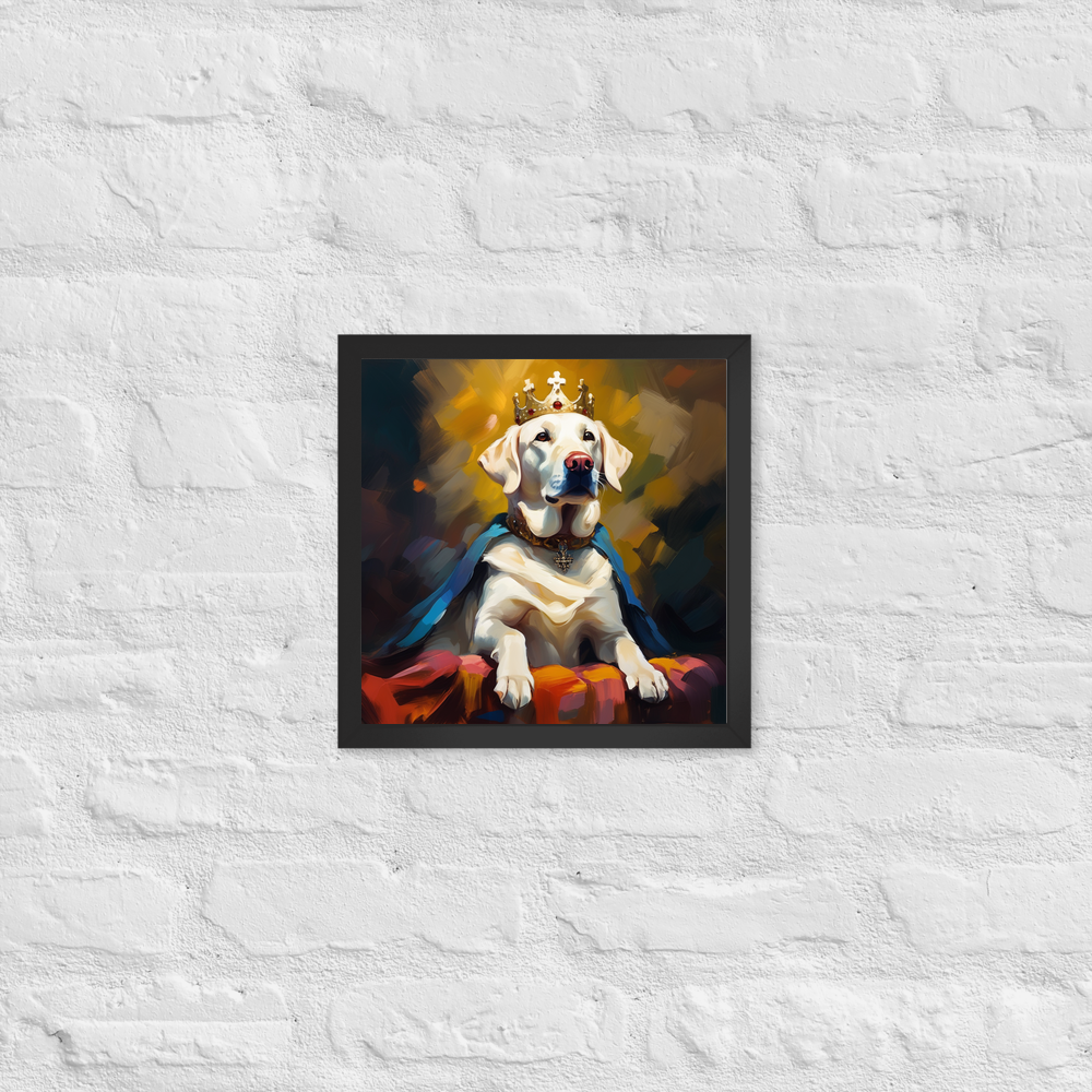 PugMug Custom White Labrador Retriever Framed Print