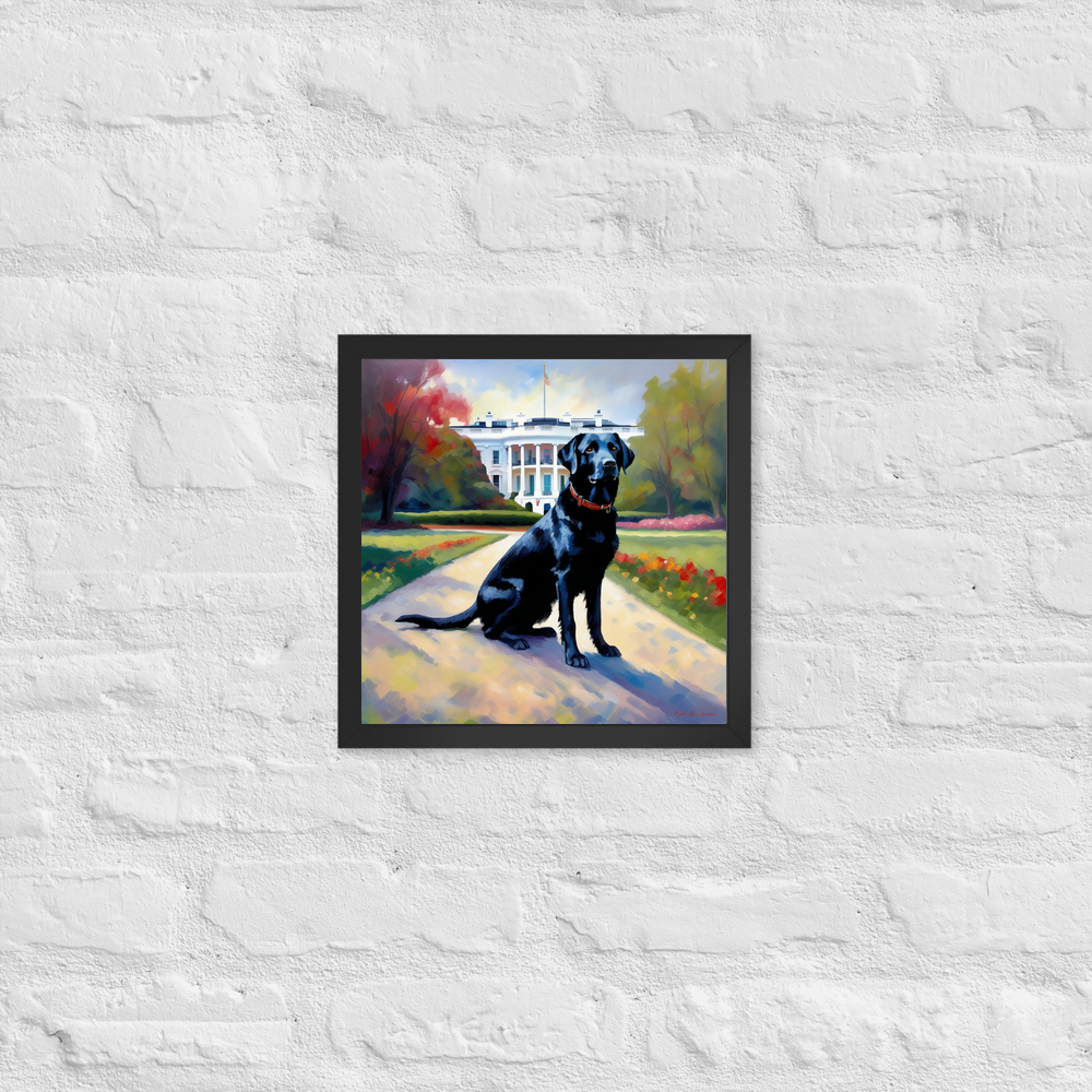PugMug Custom Black Labrador Retriever Framed Print