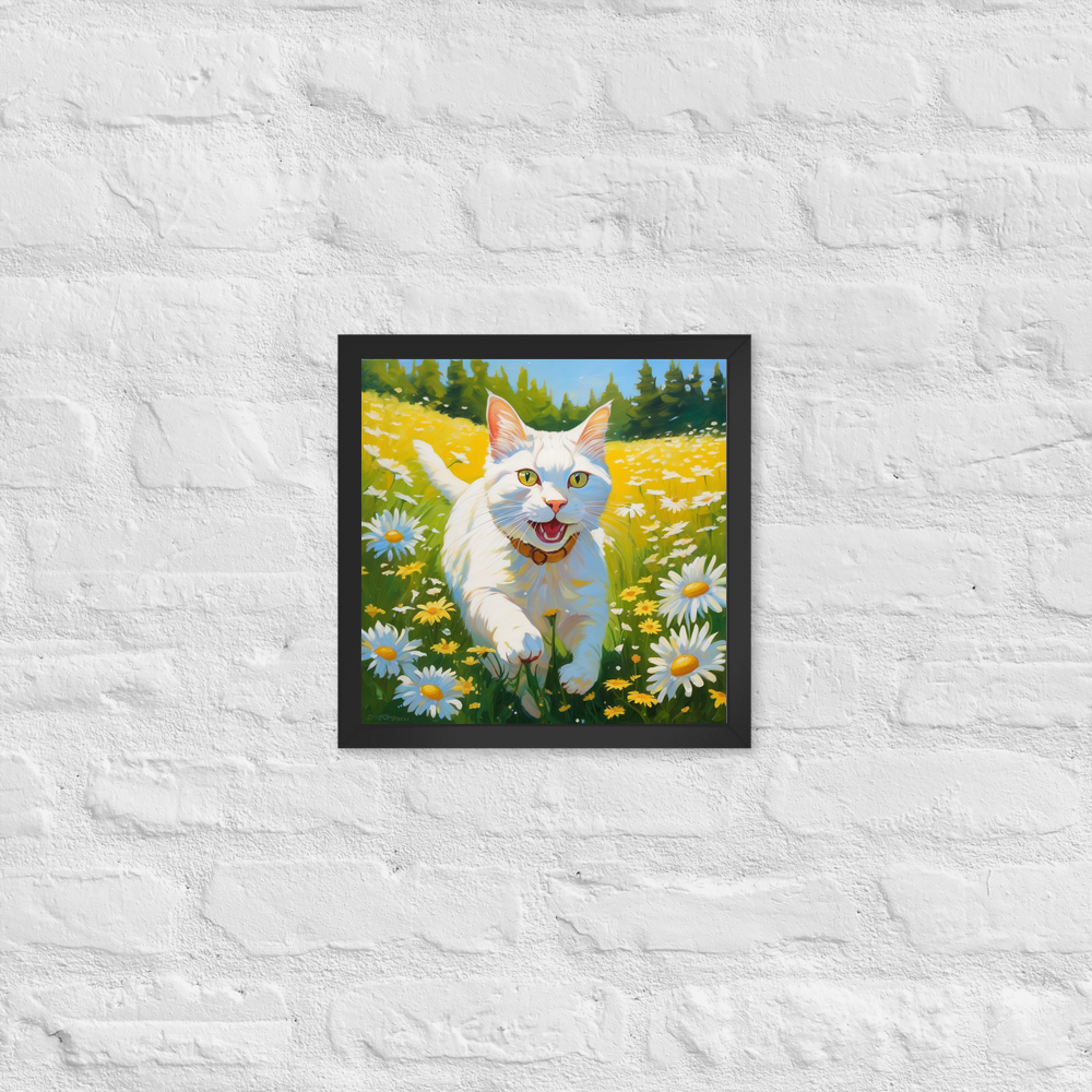 PugMug Custom White Exotic Cat Framed Print