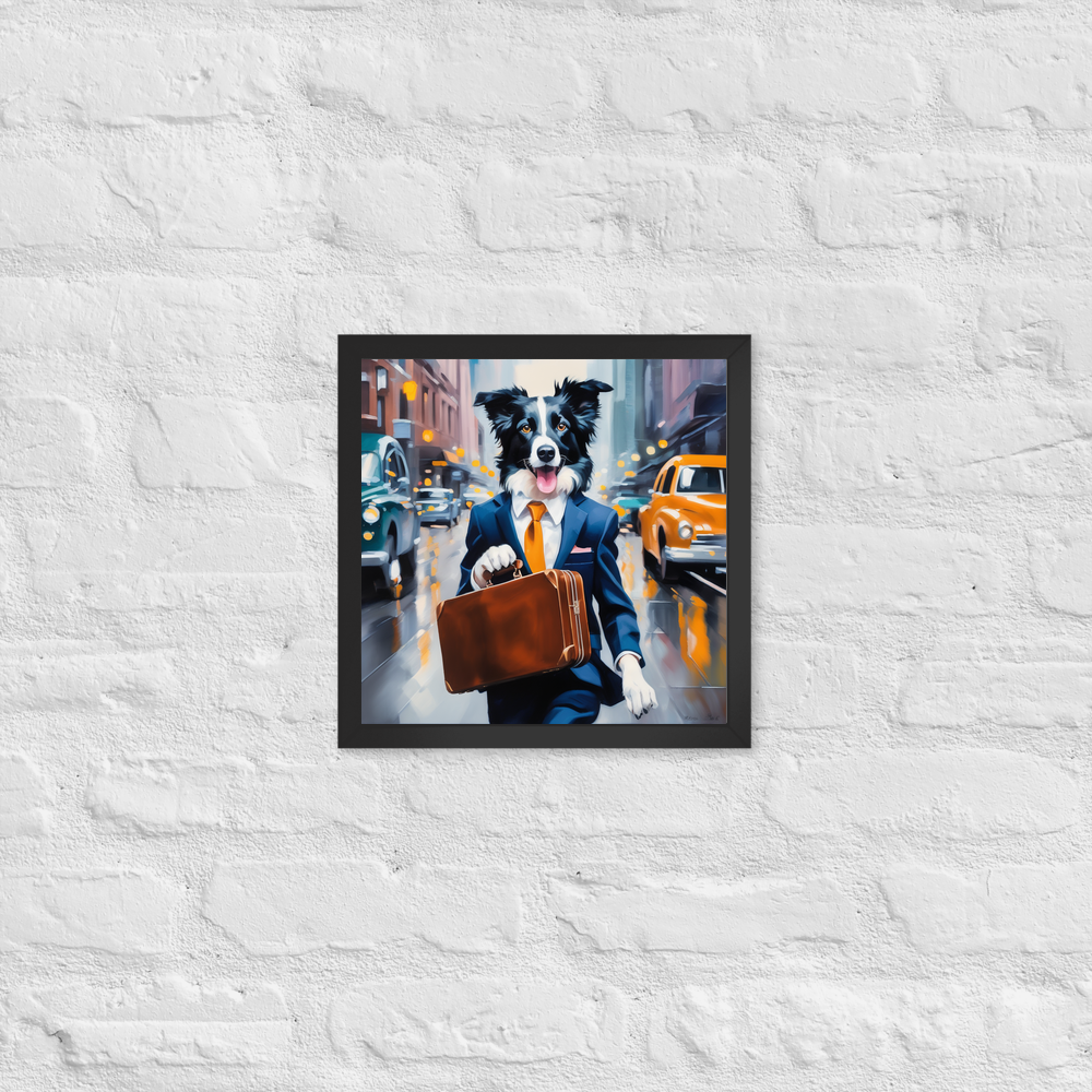 PugMug Custom Border Collie Framed Print