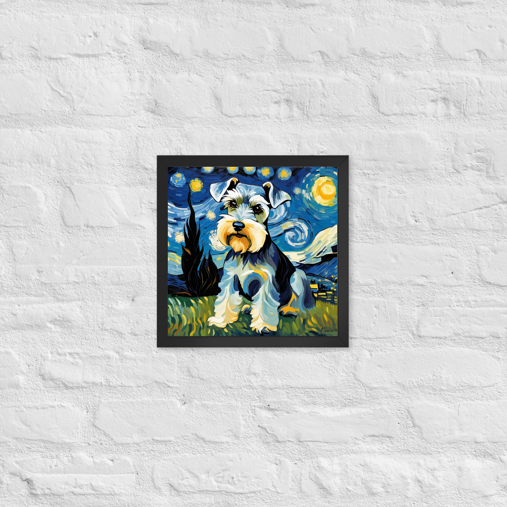 PugMug Custom Miniature Schnauzer Framed Print