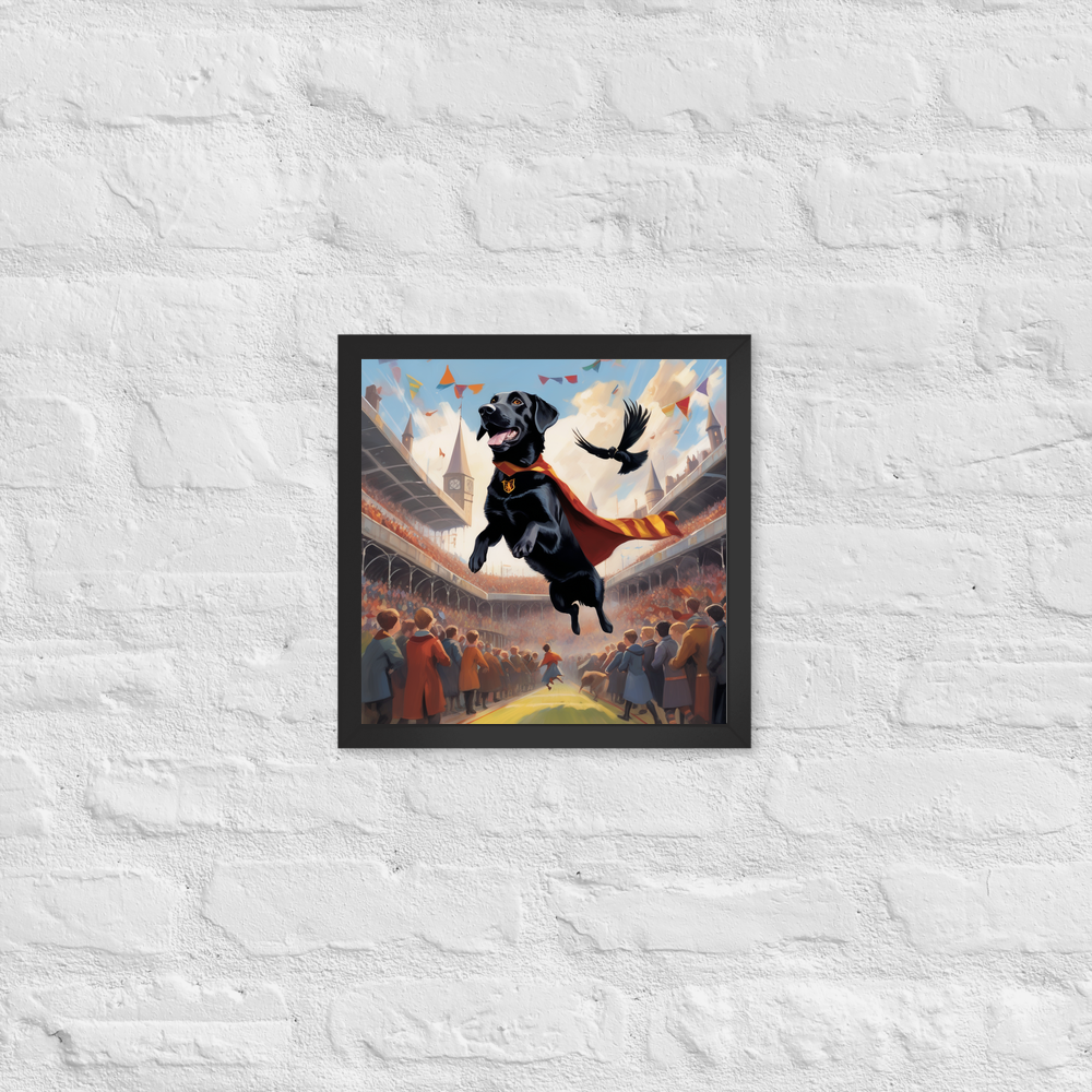 PugMug Custom Black Labrador Retriever Framed Print