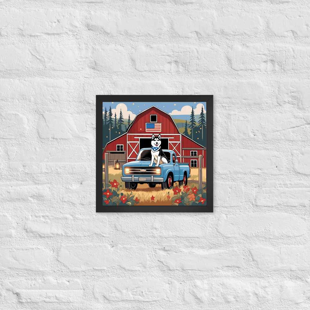 PugMug Custom Siberian Husky Framed Print