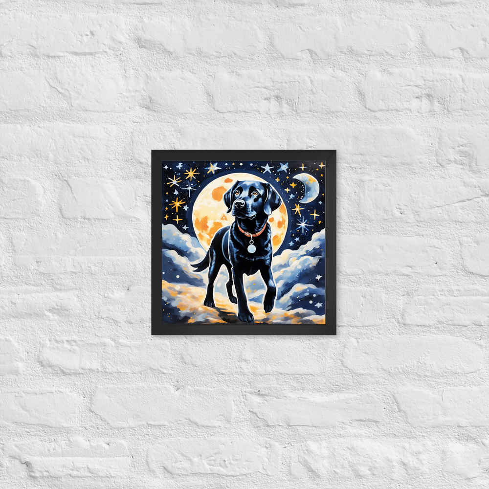 PugMug Custom Black Labrador Retriever Framed Print