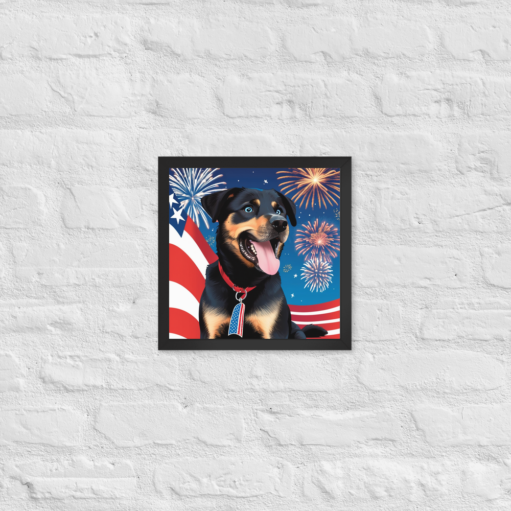 PugMug Custom Blue Framed Print