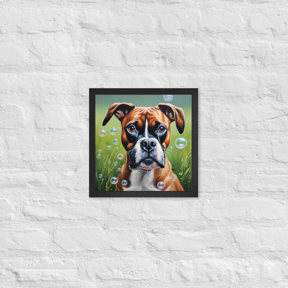 PugMug Custom Boxer Dog Framed Print