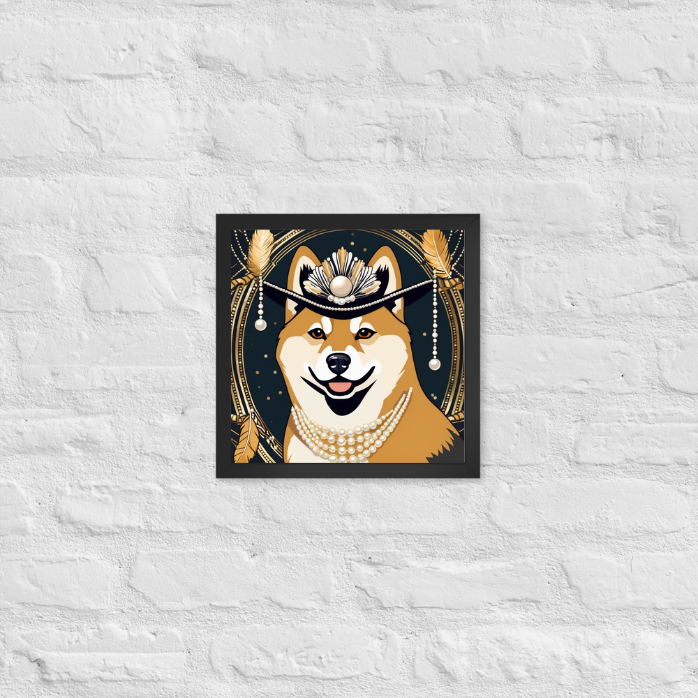PugMug Custom Shiba Inu Framed Print