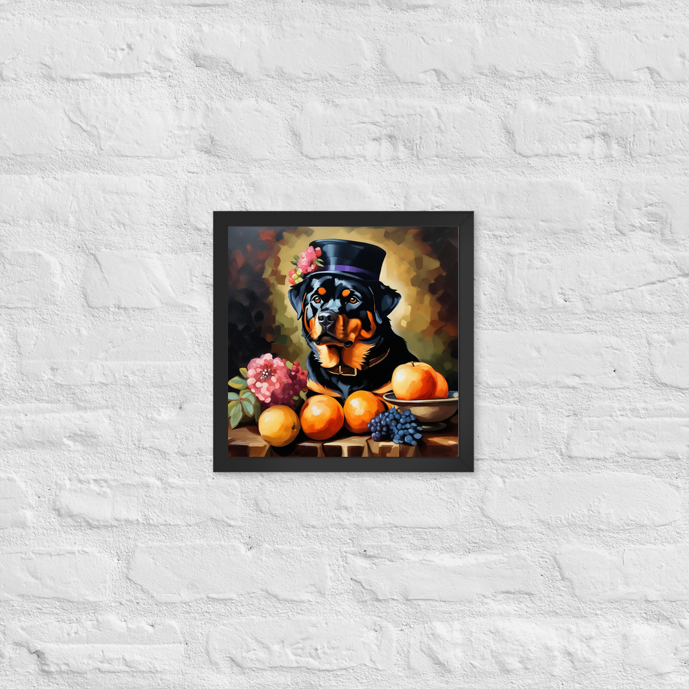 PugMug Custom Rottweiler Framed Print