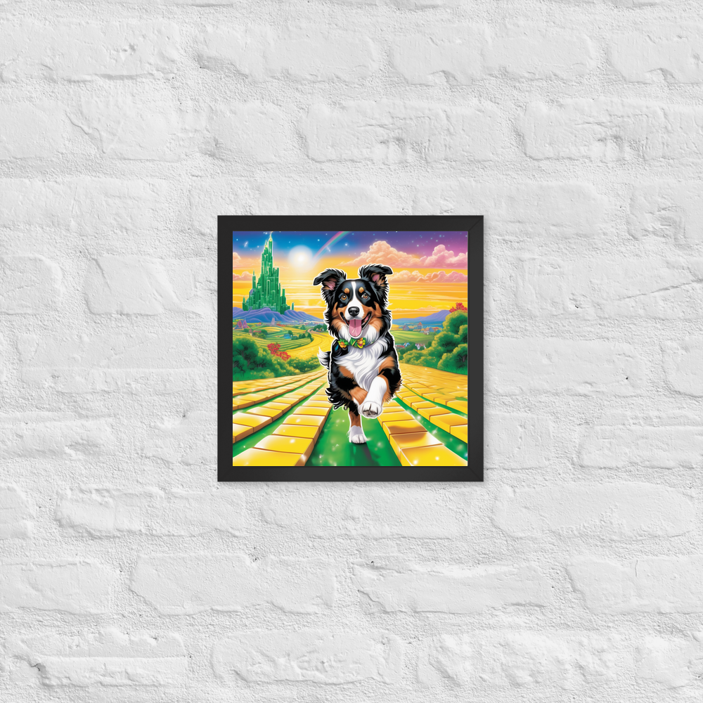 PugMug Custom Miniature American Shepherd Framed Print