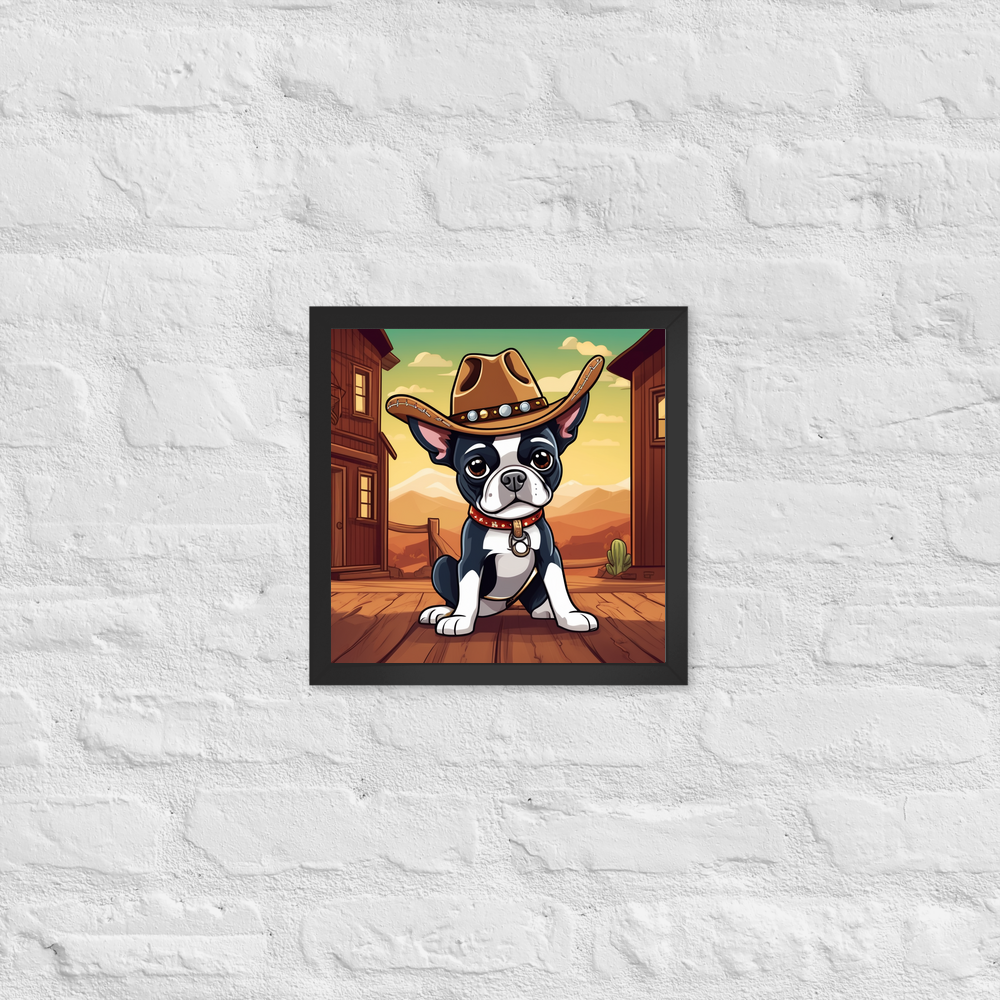 PugMug Custom Boston Terrier Framed Print