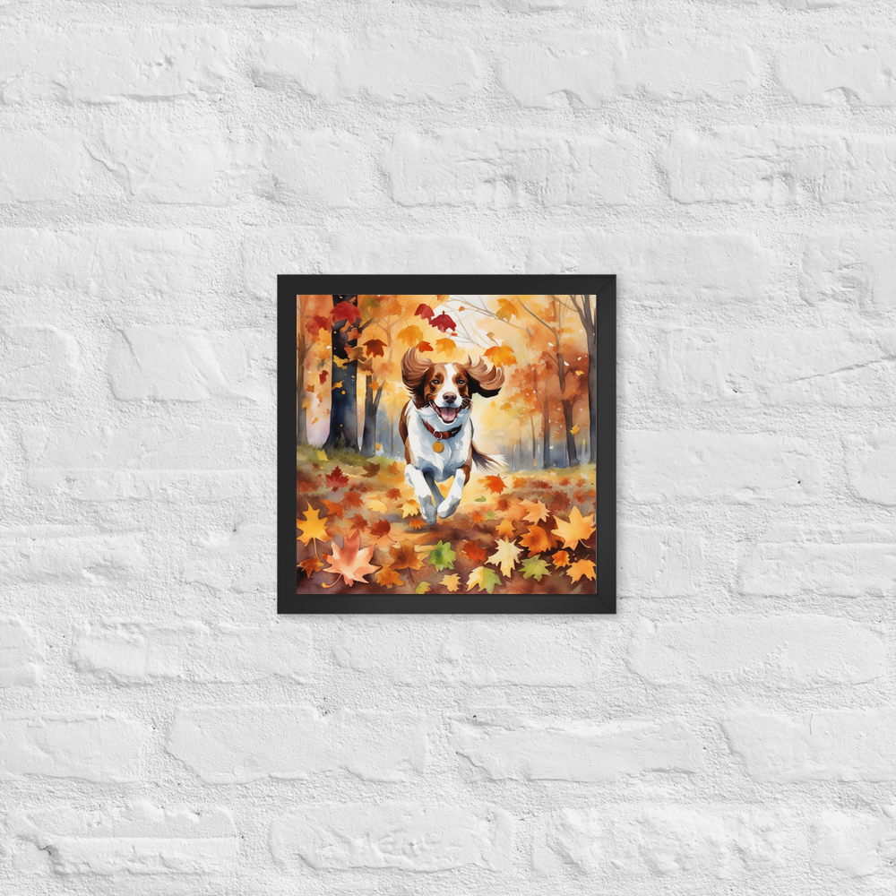 PugMug Custom Brittany Dog Framed Print