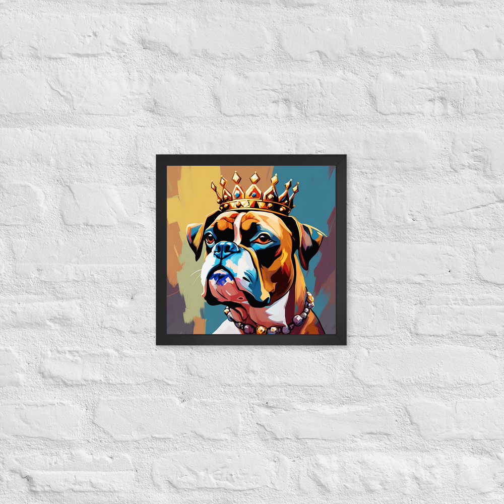 PugMug Custom Boxer Dog Framed Print