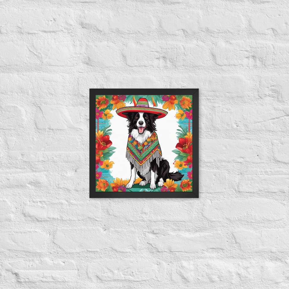 PugMug Custom Border Collie Framed Print