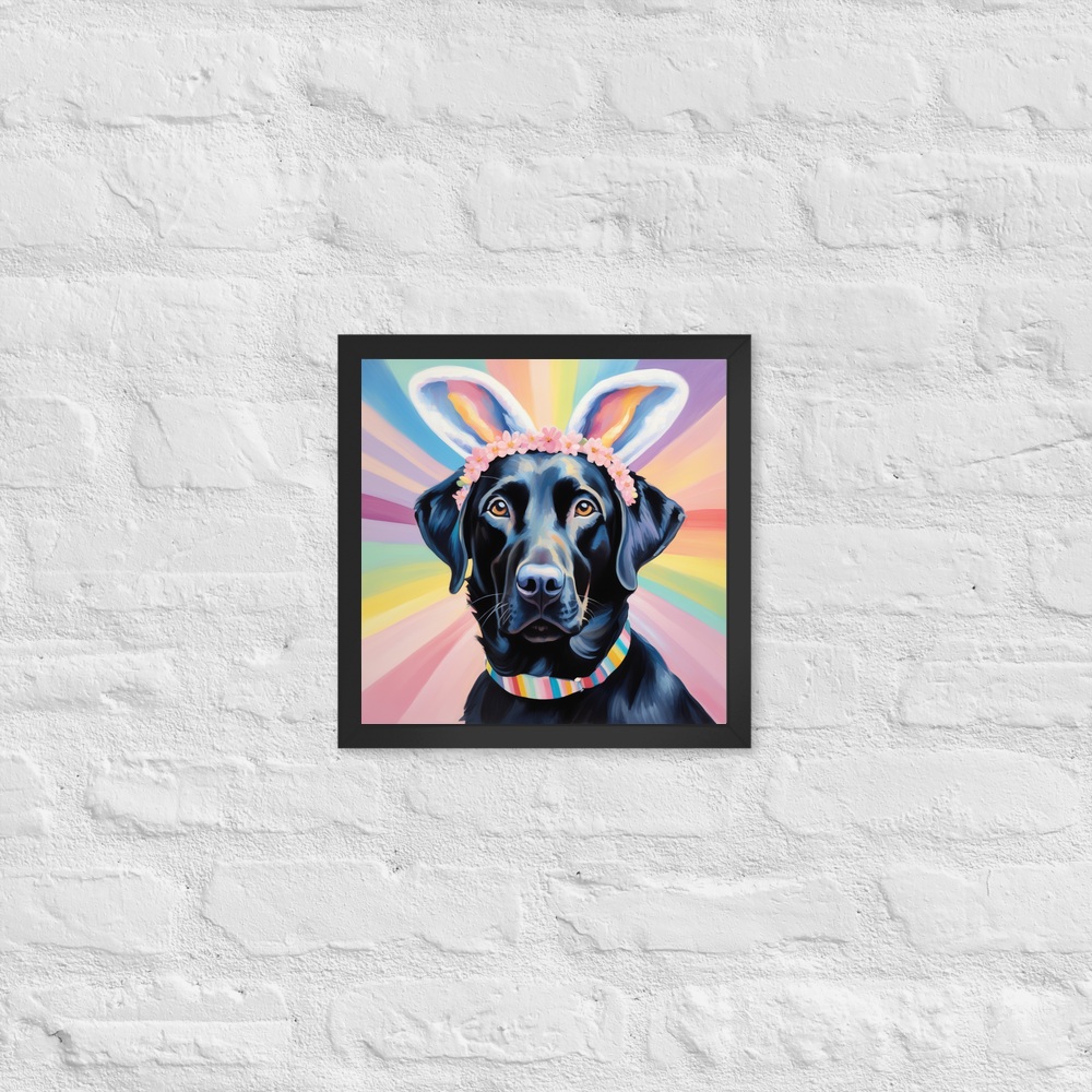 PugMug Custom Black Labrador Retriever Framed Print