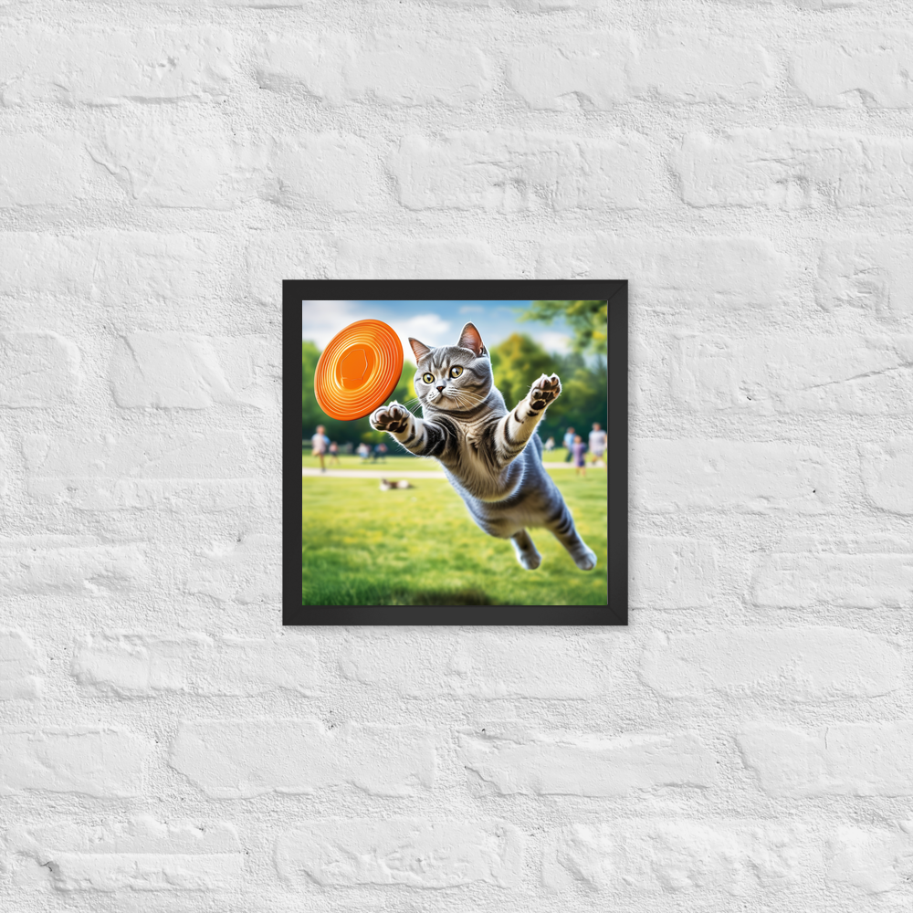 PugMug Custom Tabby British Shorthair Cat Framed Print