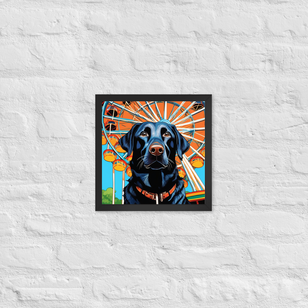 PugMug Custom Black Labrador Retriever Framed Print