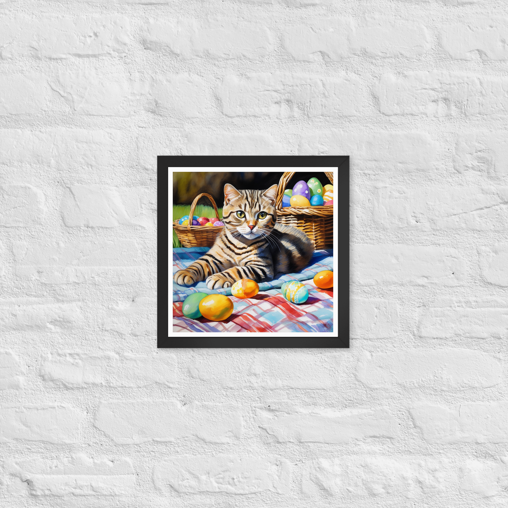 PugMug Custom Tabby Scottish Fold Cat Framed Print