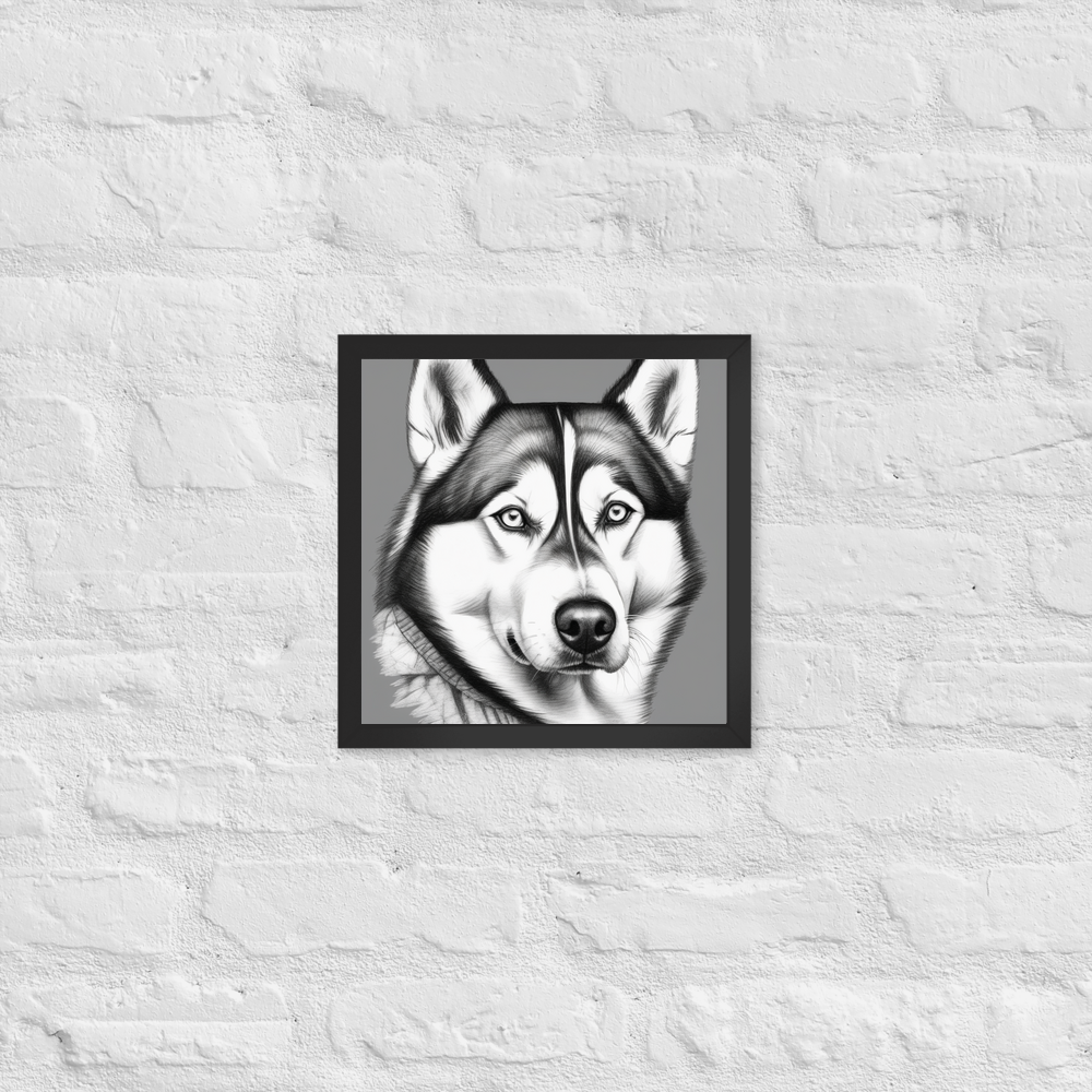 PugMug Custom Siberian Husky Framed Print