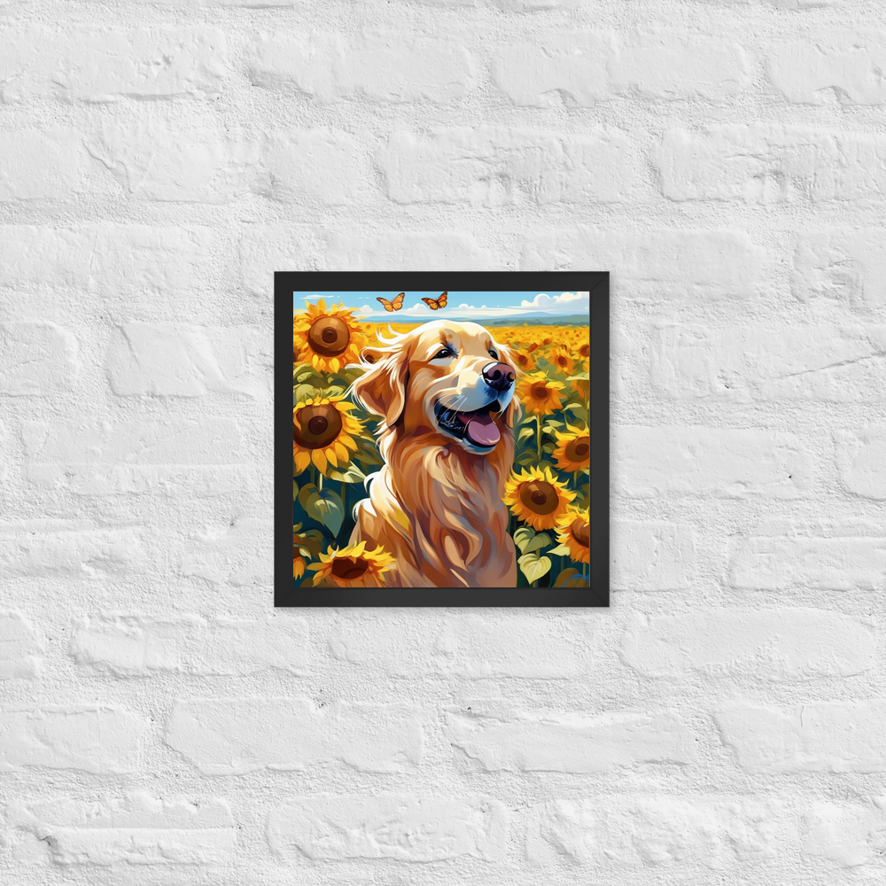 PugMug Custom Golden Retriever Framed Print