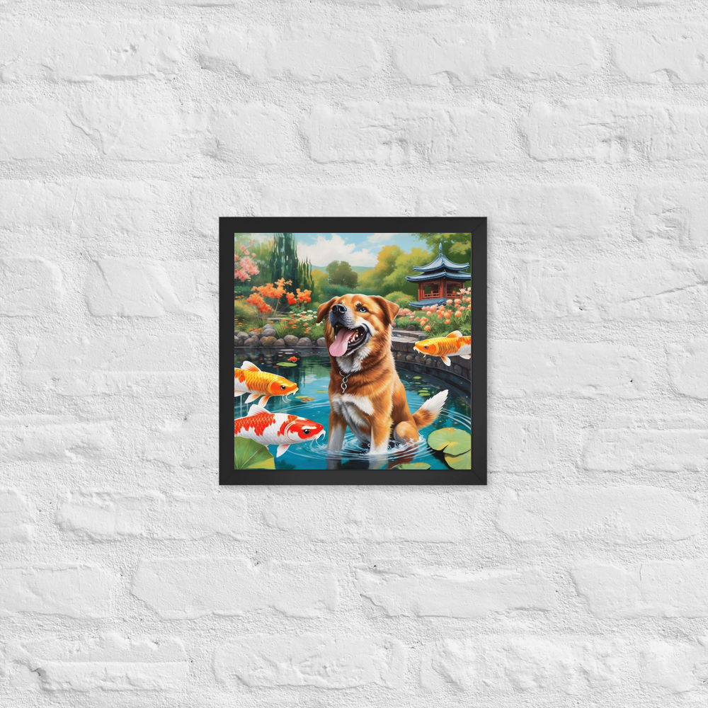 PugMug Custom Blue Framed Print