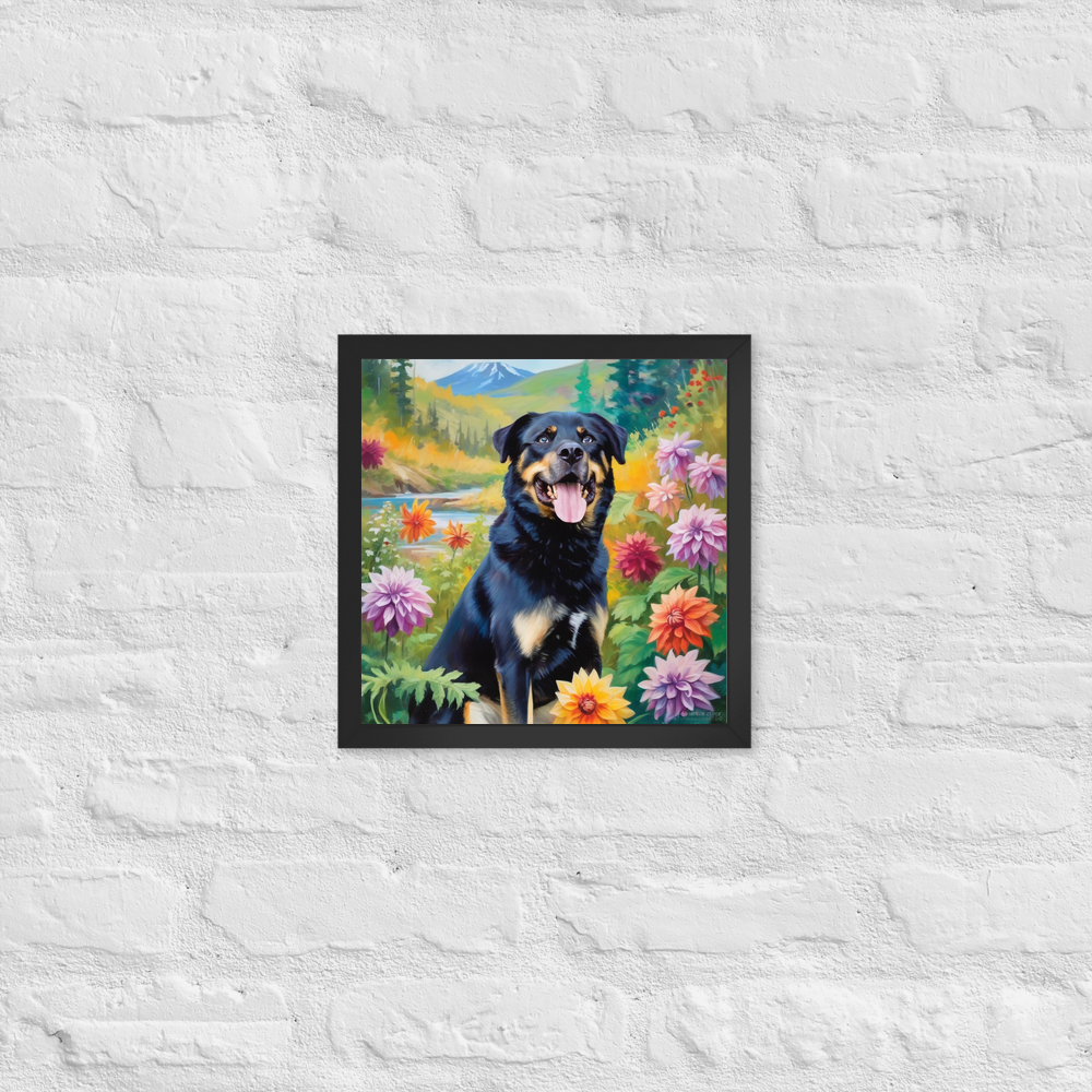 PugMug Custom Blue Framed Print