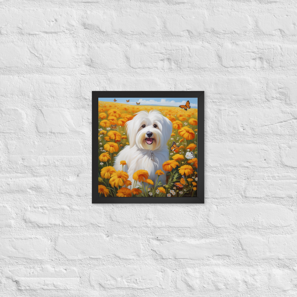 PugMug Custom White Havanese Dog Framed Print