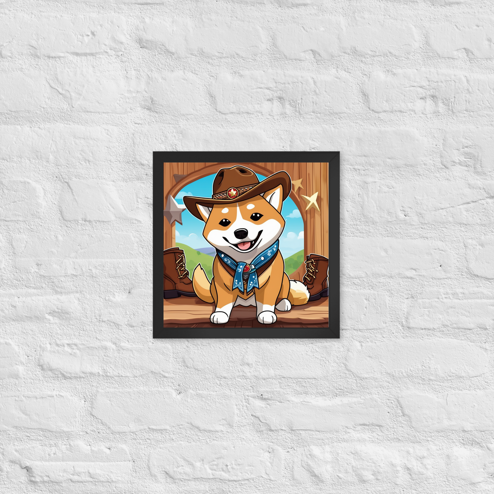 PugMug Custom Shiba Inu Framed Print