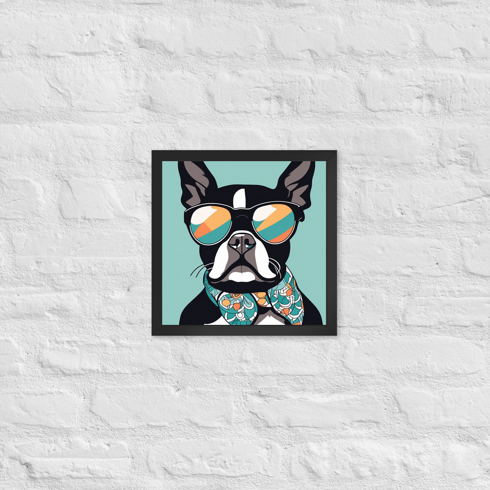 PugMug Custom Boston Terrier Framed Print
