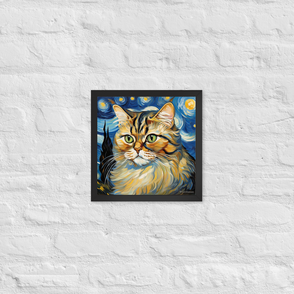 PugMug Custom Tabby Persian Cat Framed Print