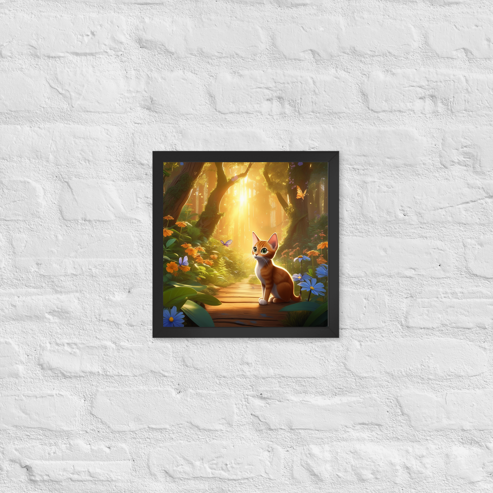 PugMug Custom Tabby Abyssinian Cat Framed Print